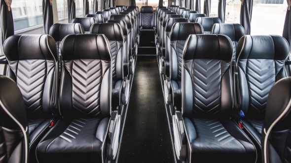 56 passenger charter bus inside bristol