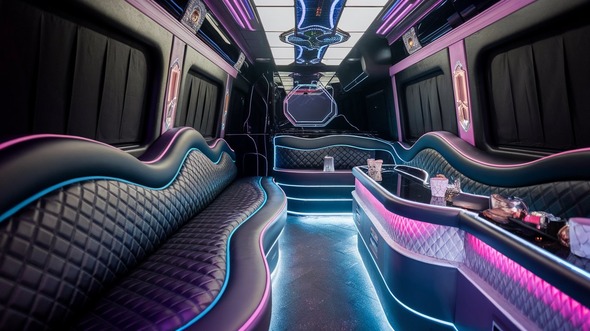 bridgeport sprinter limo rental interior